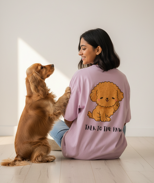 Talk to the Paw Unisex Oversized T-Shirt