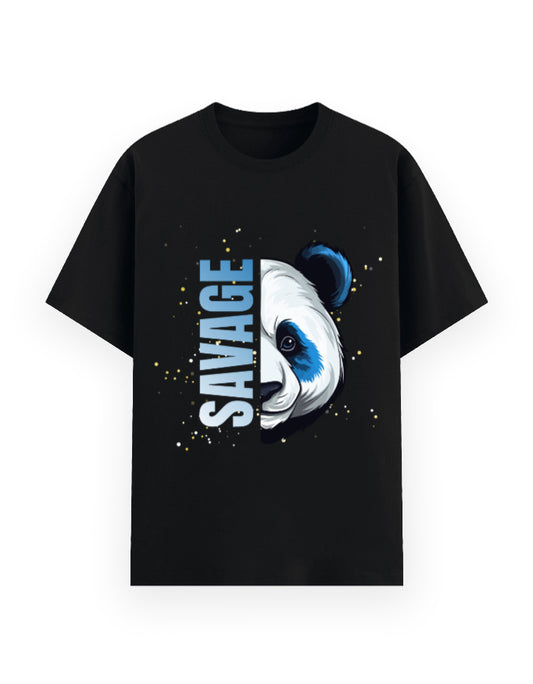Savage Panda black classic t-shirt