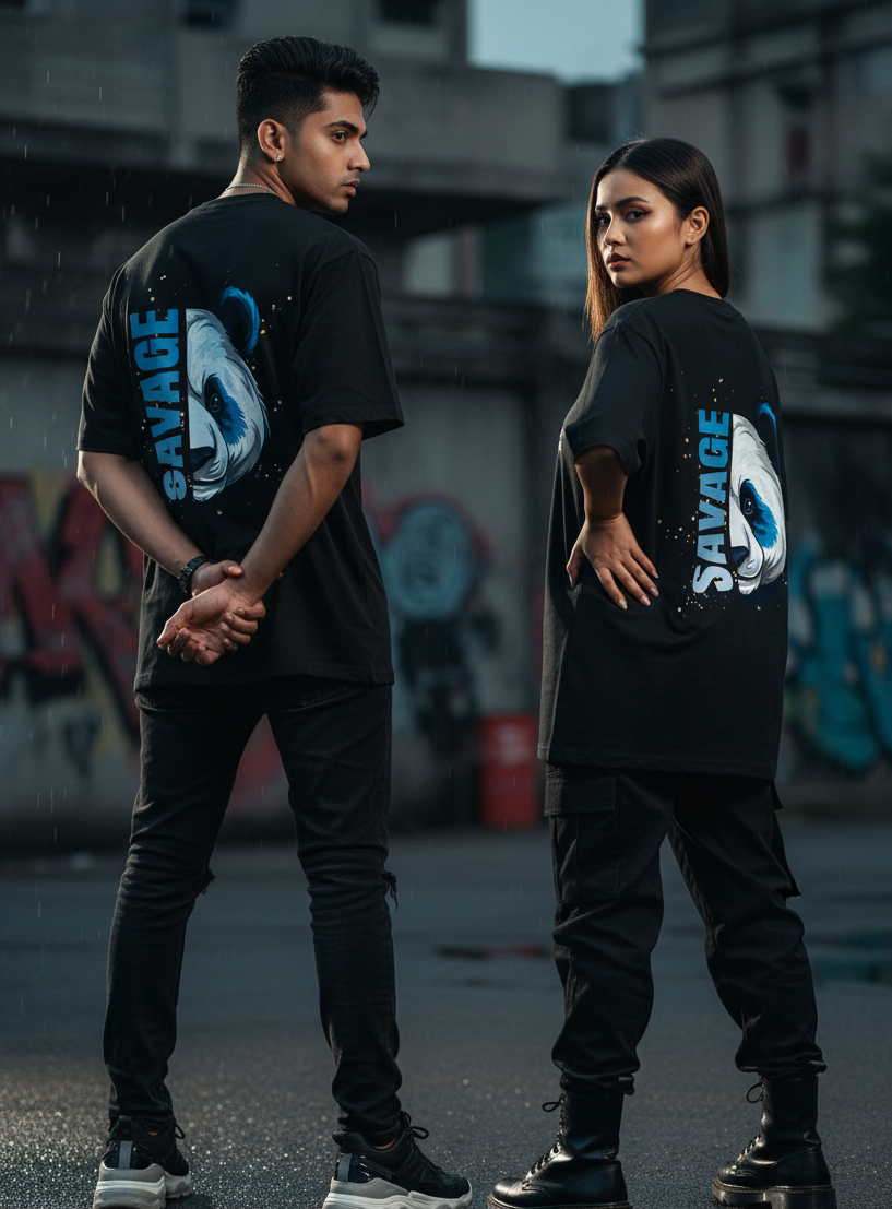Savage Panda Unisex Oversized T-Shirt