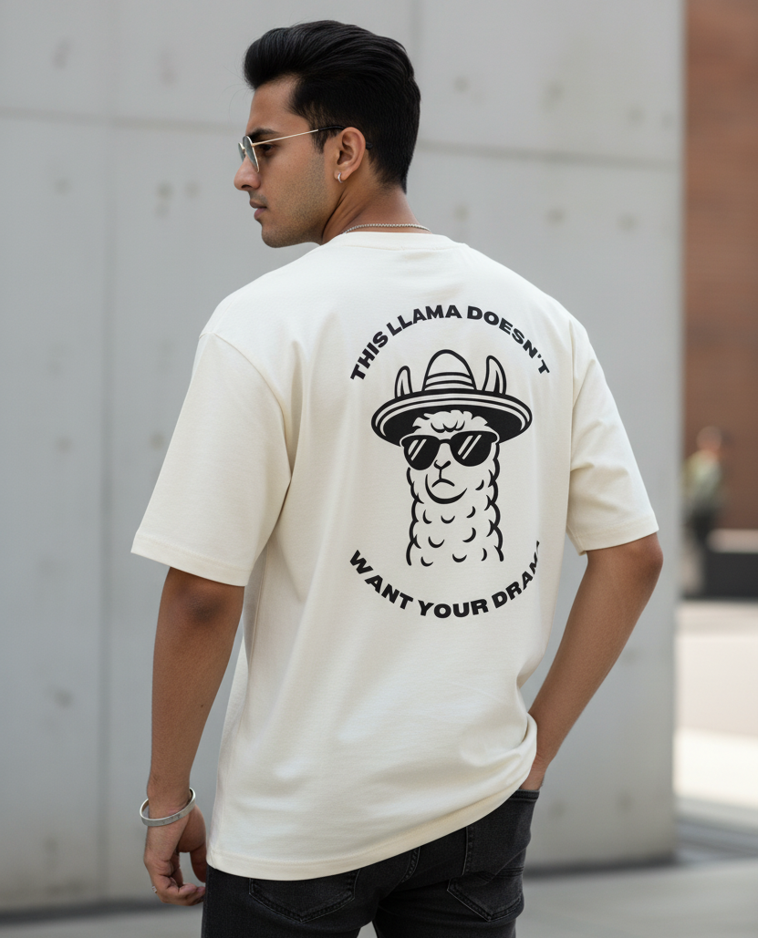 Llama Drama Unisex Oversized T-Shirt