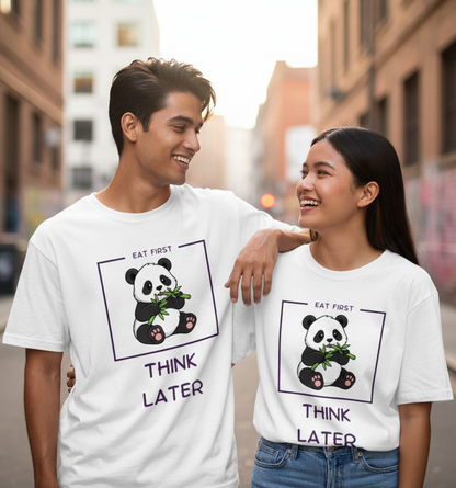 Eat first think later Unisex Classic T-Shirt