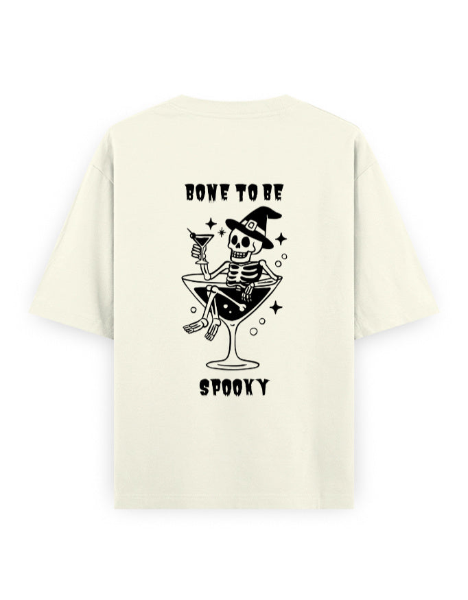 Bone to be spooky graphic humour off-white oversized t-shirt