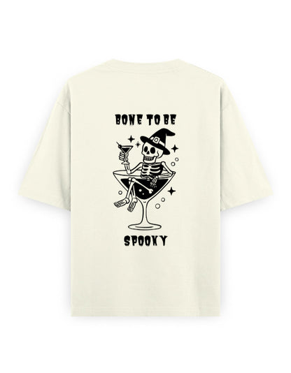 Bone to be spooky graphic humour off-white oversized t-shirt
