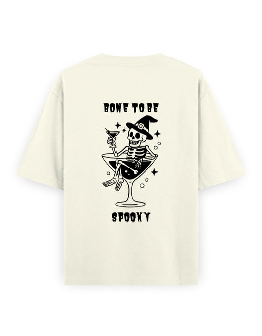 Bone to be spooky graphic humour off-white oversized t-shirt