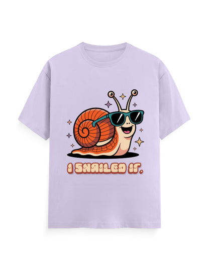 I snailed it humour graphic lavender classic t-shirt