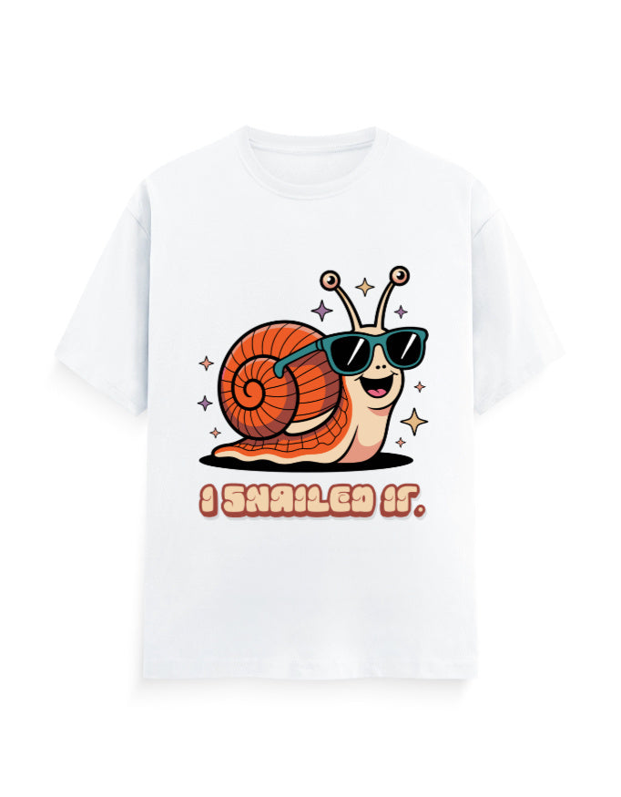 I snailed it humour graphic white classic t-shirt