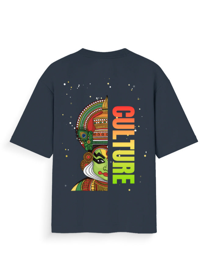 Oversized tshirt with image of Indian culture - Kathakali
