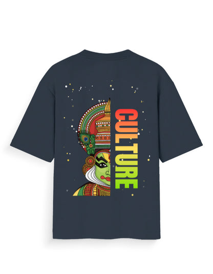 Oversized tshirt with image of Indian culture - Kathakali
