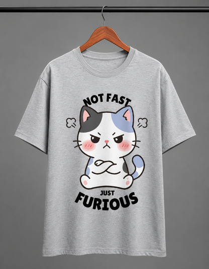 Not Fast Just Furious Gray c9ored quoted classic t-shirt