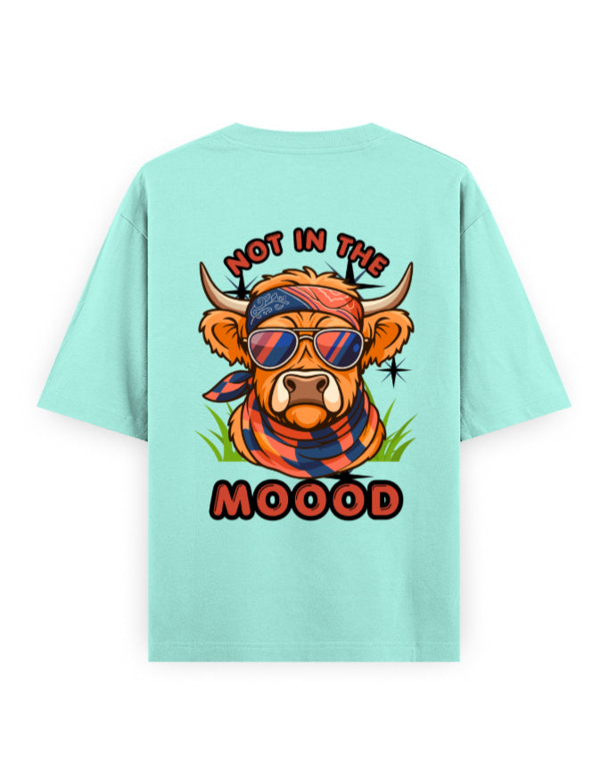 not in the moood humour graphic mint oversized t-shirt