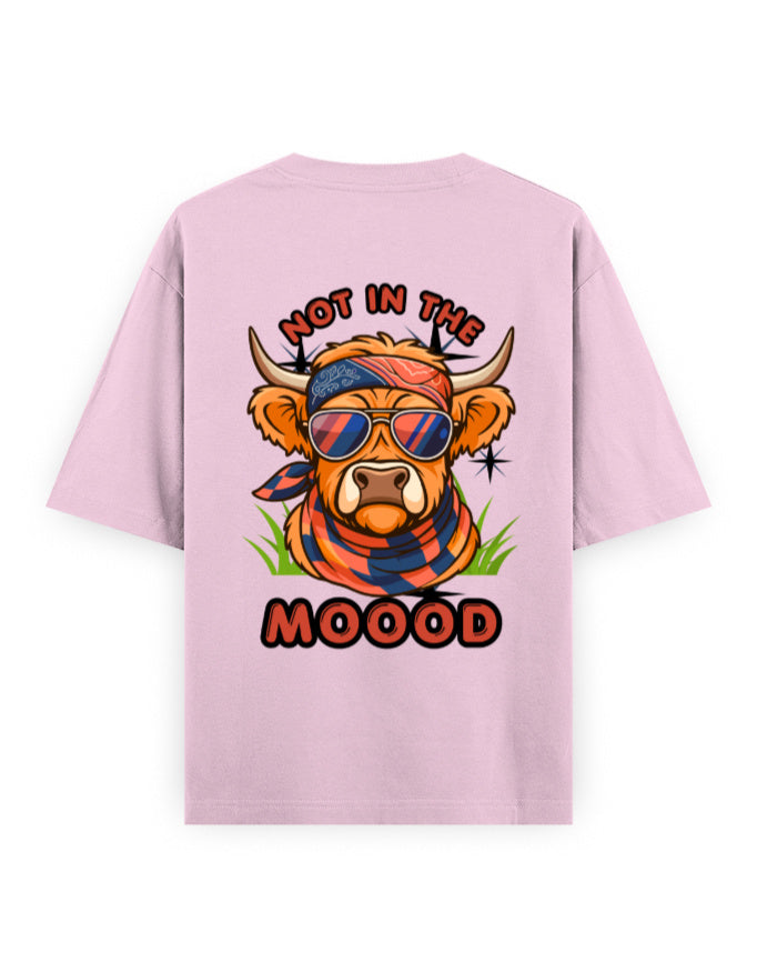 not in the moood humour graphic pink oversized t-shirt