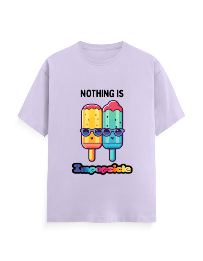 Nothing is impopsicle humour graphic lavender classic t-shirt