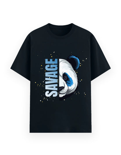 savage panda navy classic t-shirt