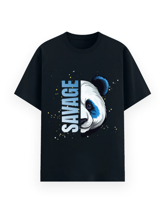 savage panda navy classic t-shirt