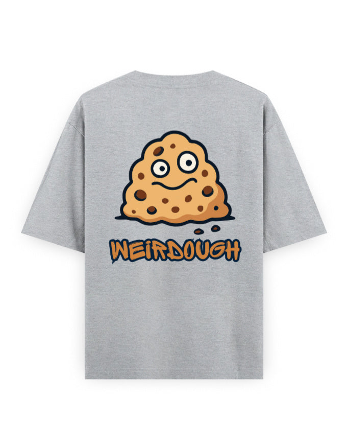 weirdough humour graphic grey oversized t-shirt