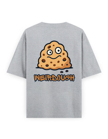 weirdough humour graphic grey oversized t-shirt