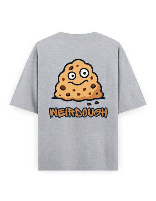weirdough humour graphic grey oversized t-shirt