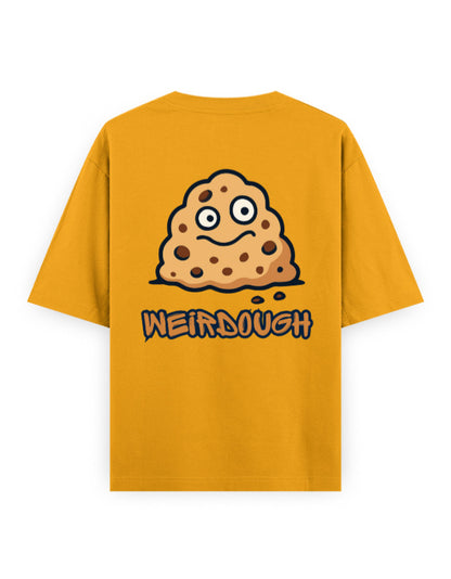 weirdough humour graphic yellow oversized t-shirt
